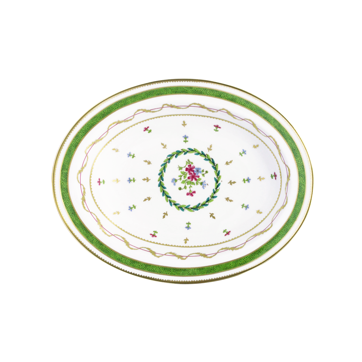haviland-vieux-paris-vert-compotier-porcelaine image 1