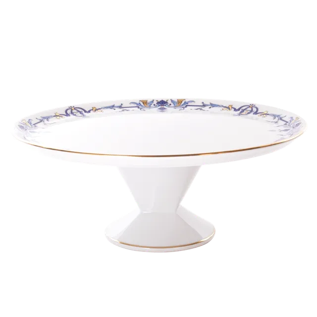 haviland-marthe-ritz-paris-plat-tarte-sur-pied-blanc image 1