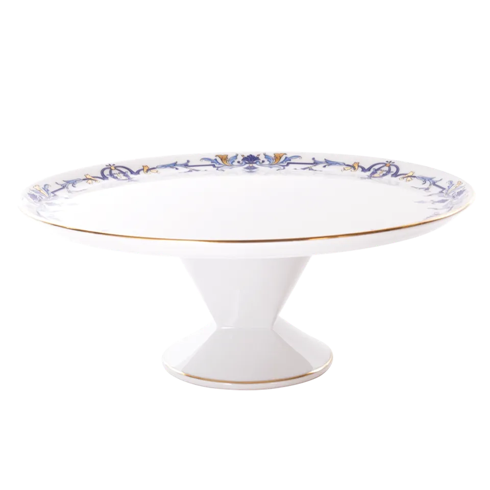 haviland-marthe-ritz-paris-plat-tarte-sur-pied-blanc image 1