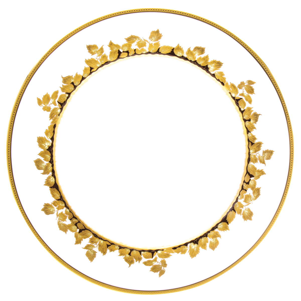 haviland-feuille-d-or-assiette-de-pr-sentation-porcelaine image 1