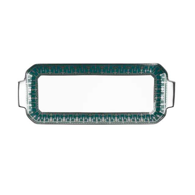 haviland-tiara-plat-cake-bleu-paon-platine image 1