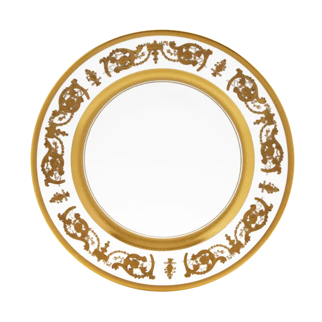 haviland-imp-rator-assiette-d-ner-porcelaine-blanc-or image 1