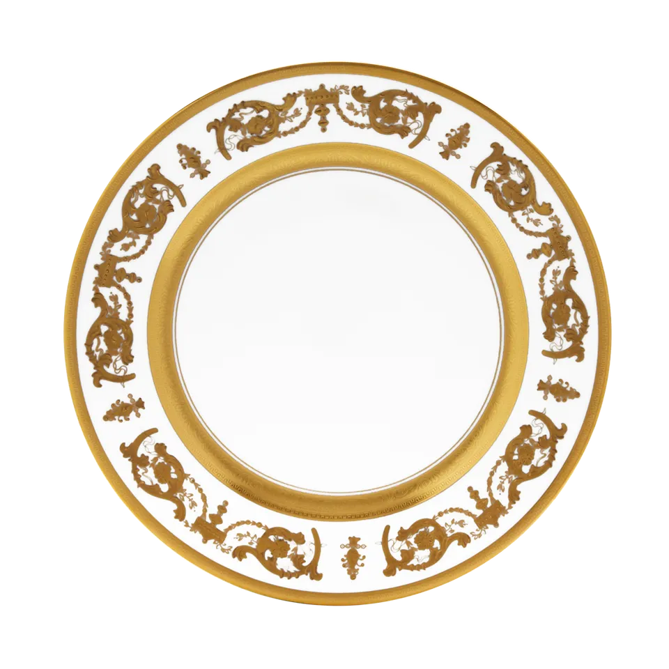 haviland-imp-rator-assiette-d-ner-porcelaine-blanc-or image 1