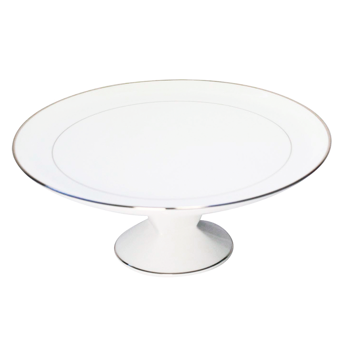 haviland-orsay-plat-tarte-sur-pied-platine-porcelaine image 1