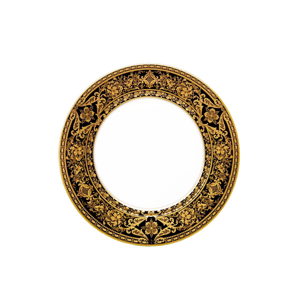 haviland-matignon-assiette-g-teau-noir-or-porcelaine image 1