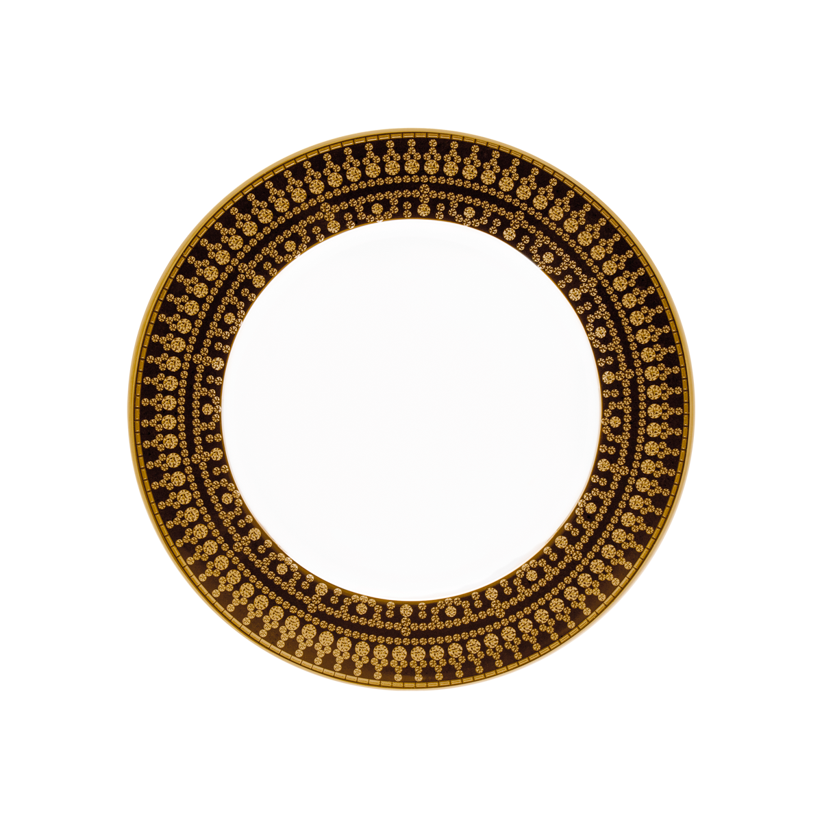 haviland-tiara-assiette-dessert-porcelaine-noir-or image 1