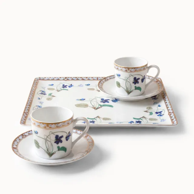 haviland-imp-ratrice-eug-nie-set-caf-2-tasses-plateau-porcelaine image 1