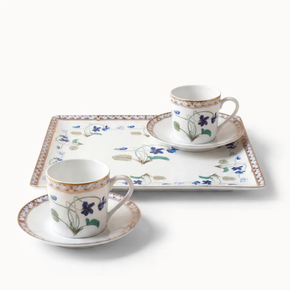 haviland-imp-ratrice-eug-nie-set-caf-2-tasses-plateau-porcelaine image 1