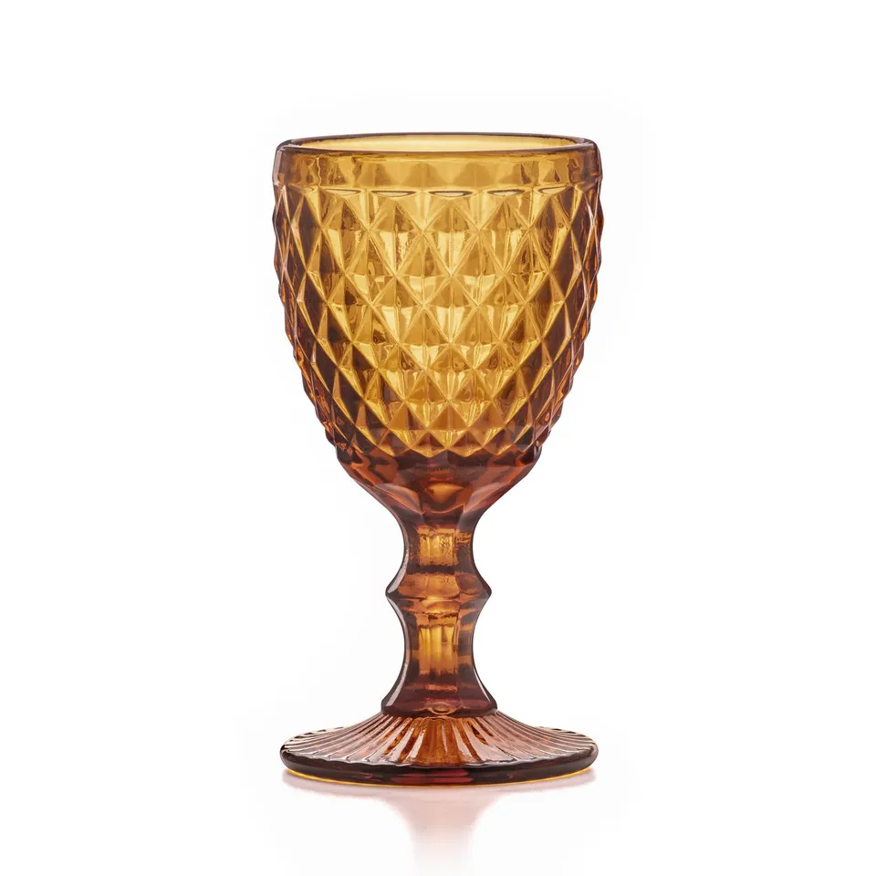 m-dard-de-noblat-diamond-verre-pied-20-cl-ambre-lot-6-relief image 1