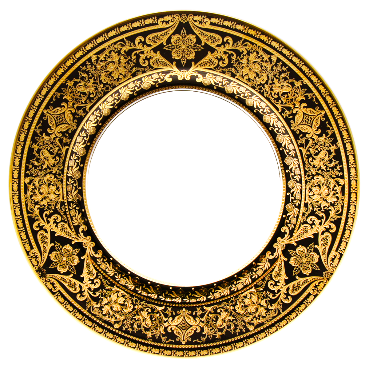 haviland-matignon-assiette-de-pr-sentation-noir-or image 1