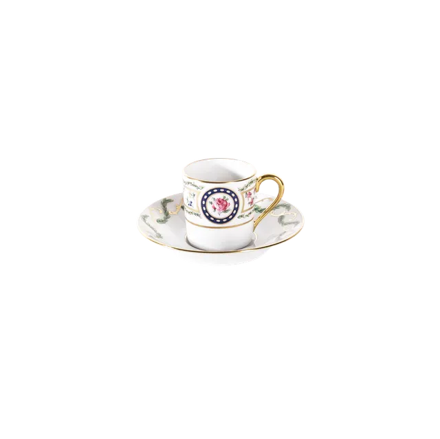 haviland-louveciennes-tasse-expresso-et-soucoupe-porcelaine image 1