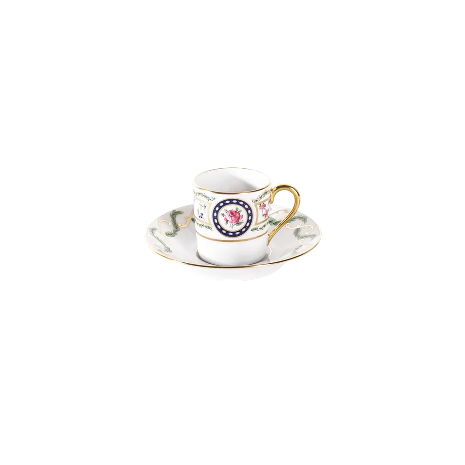haviland-louveciennes-tasse-expresso-et-soucoupe-porcelaine image 1