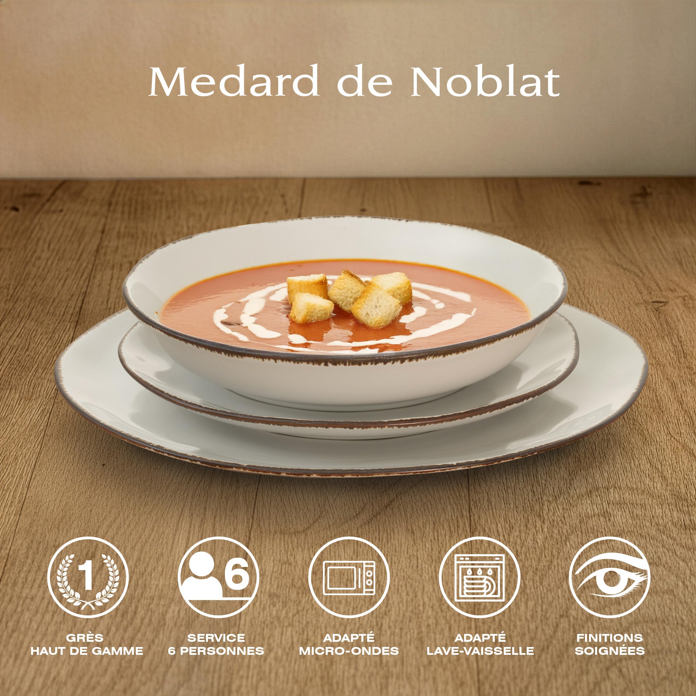m-dard-de-noblat-nelly-service-vaisselle-18-assiettes-blanc-gr-s image 2