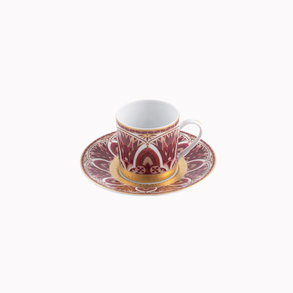 haviland-r-ves-du-nil-tasse-et-soucoupe-caf-pourpre-or image 1