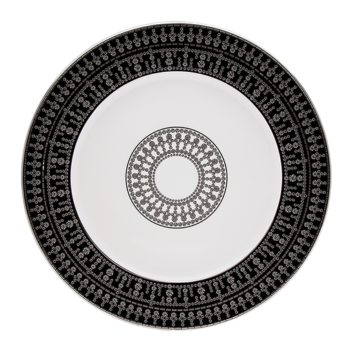 haviland-tiara-assiette-pr-sentation-noir-platine-porcelaine image 1