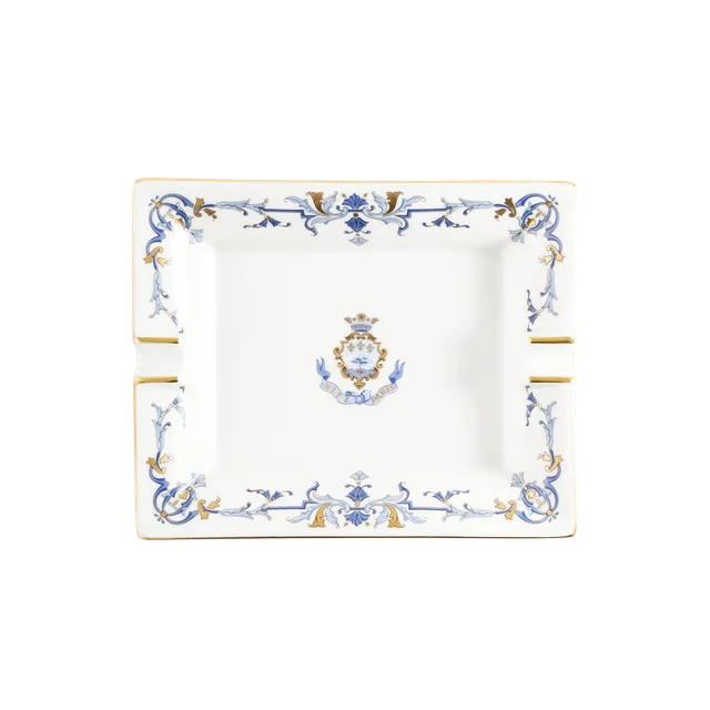 haviland-marthe-ritz-paris-cendrier-porcelaine-blanc-or image 1