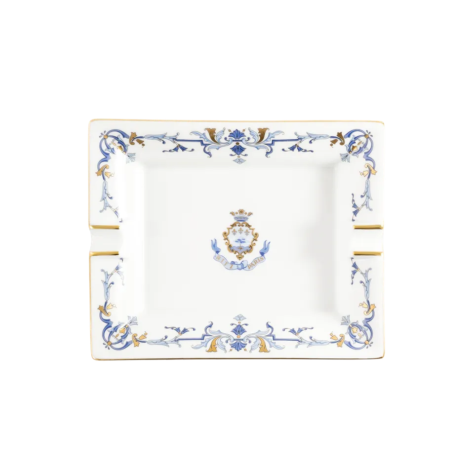 haviland-marthe-ritz-paris-cendrier-porcelaine-blanc-or image 1