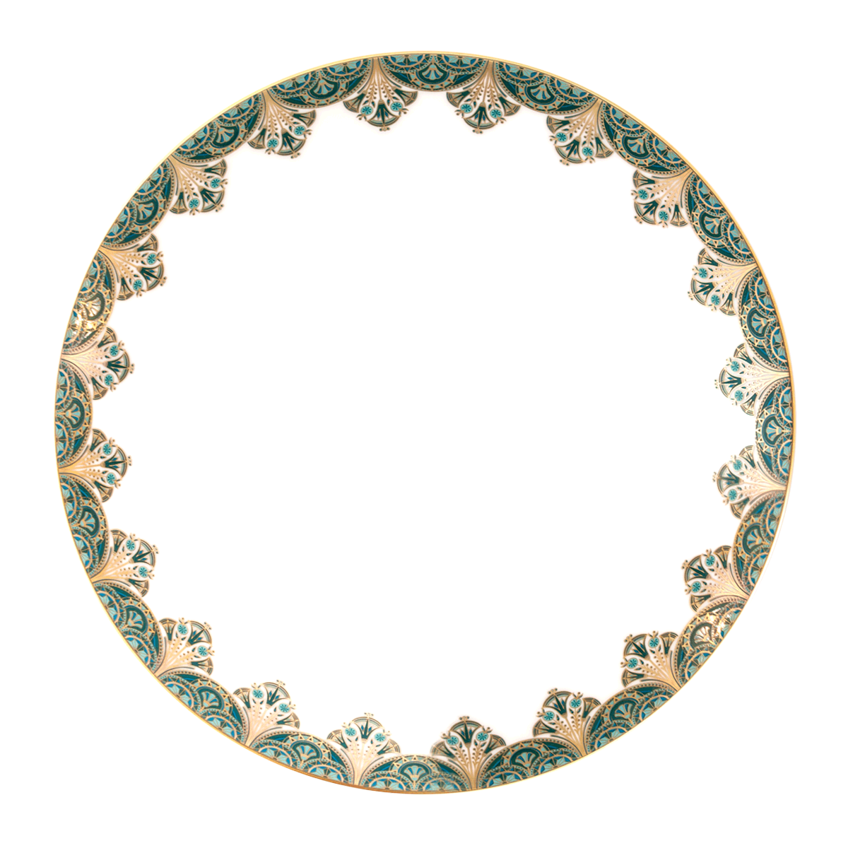haviland-r-ves-du-nil-assiette-d-ner-porcelaine-vert-or image 1