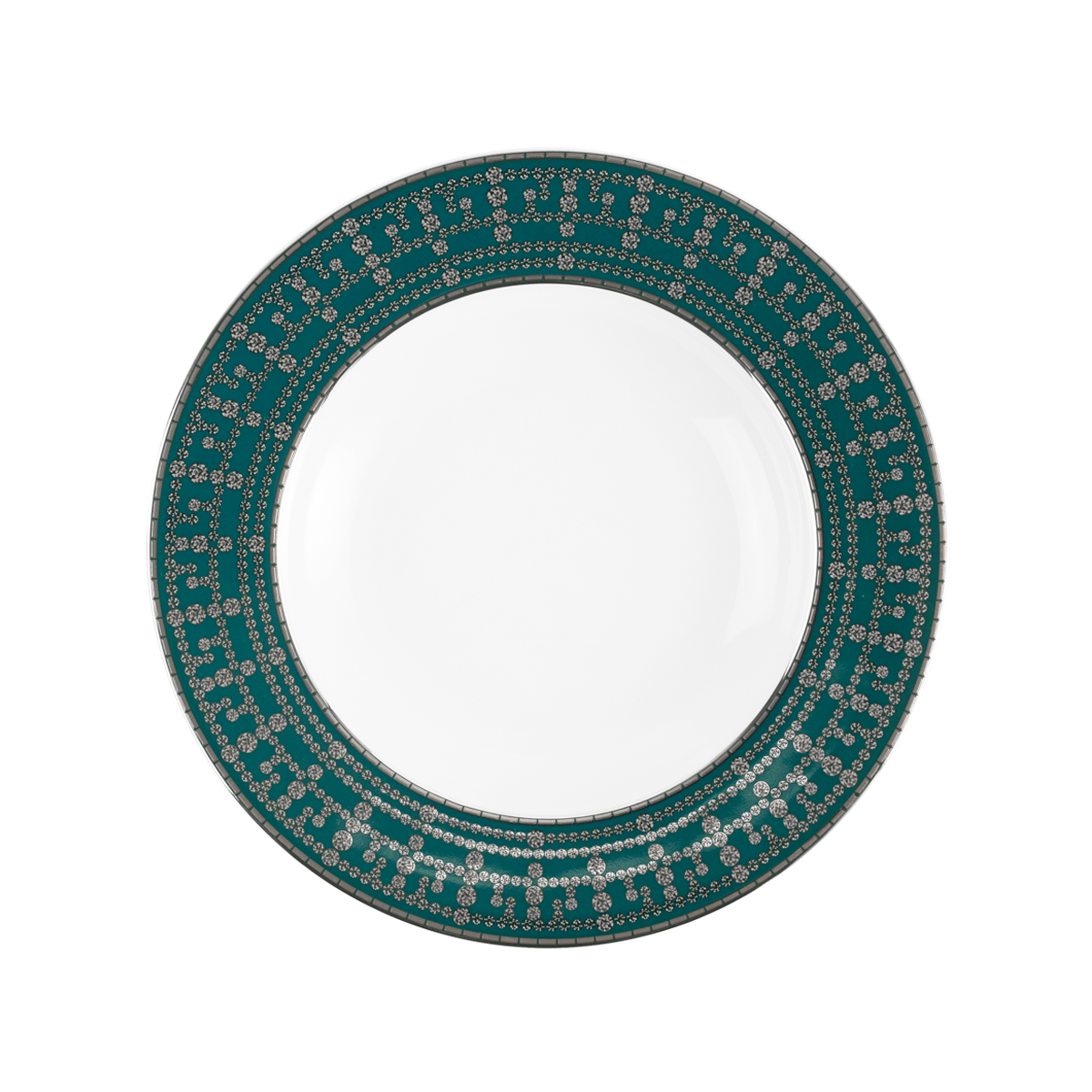 haviland-tiara-assiette-creuse-aile-bleu-paon-platine-porcelaine image 1