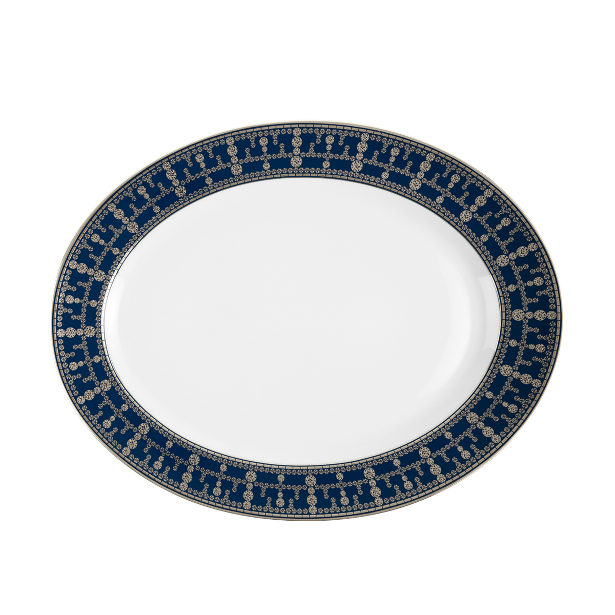 haviland-tiara-plat-ovale-bleu-de-prusse-platine-porcelaine image 1