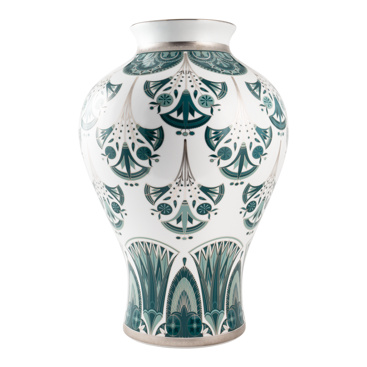 haviland-r-ves-du-nil-vase-prestige-porcelaine-vert-platine image 1