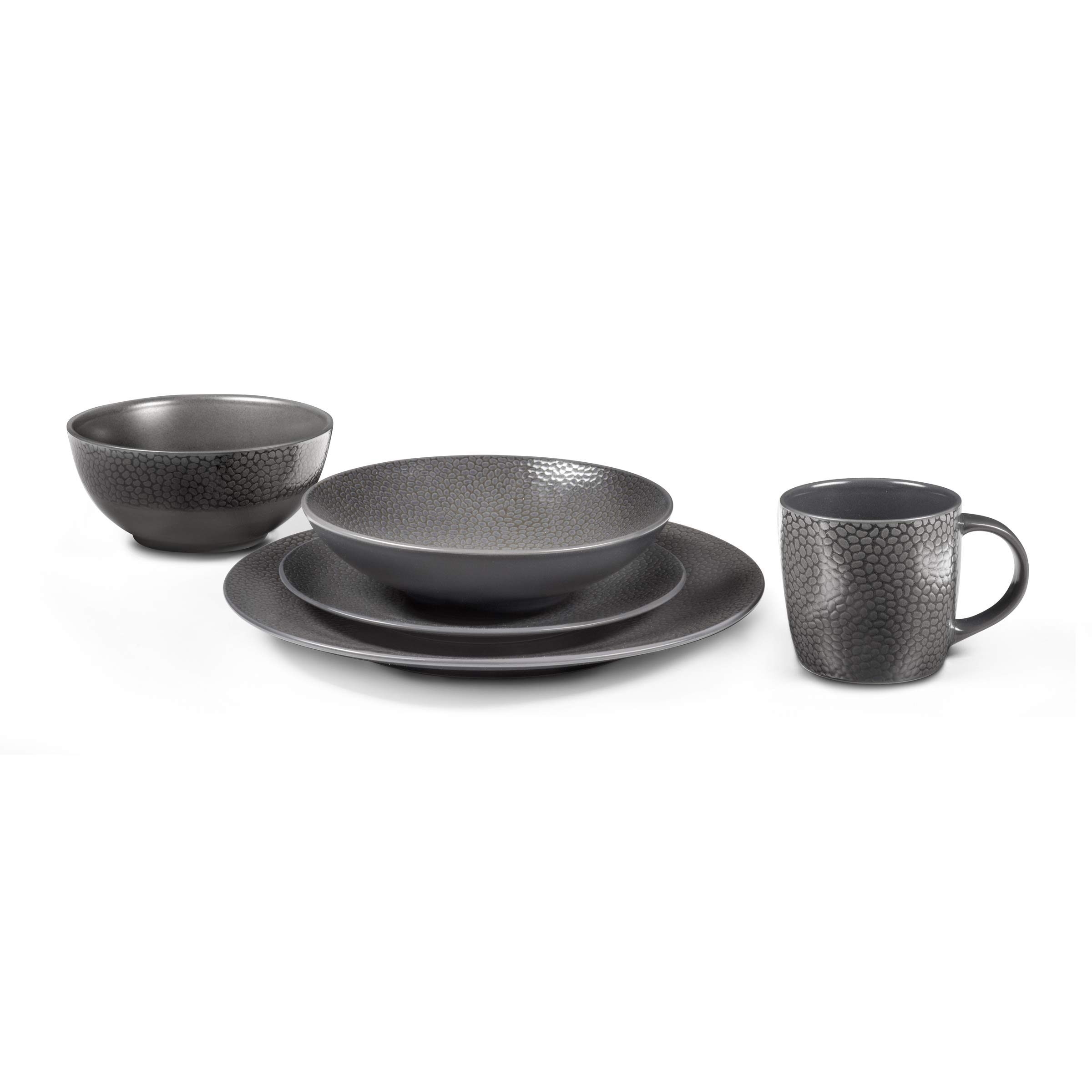 m-dard-de-noblat-stone-assiette-creuse-25-cm-gr-s-gris-lot-de-6 image 2