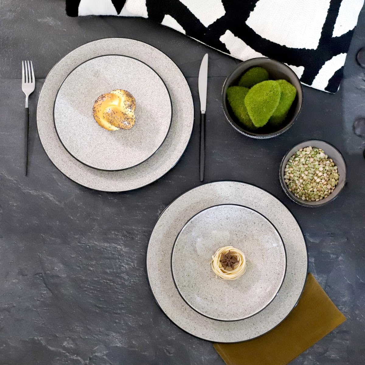 m-dard-de-noblat-tess-flanelle-assiette-dessert-21-cm-lot-de-6-cr-me image 2