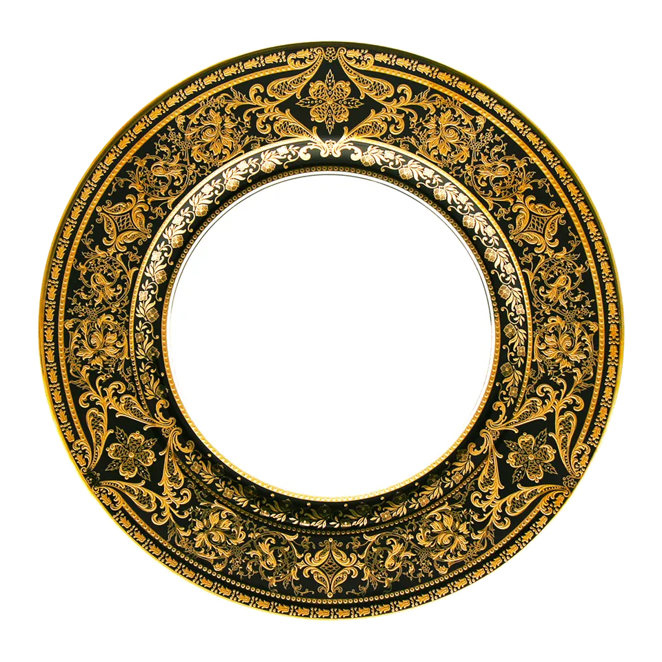 haviland-matignon-assiette-d-ner-porcelaine-noir-or image 1