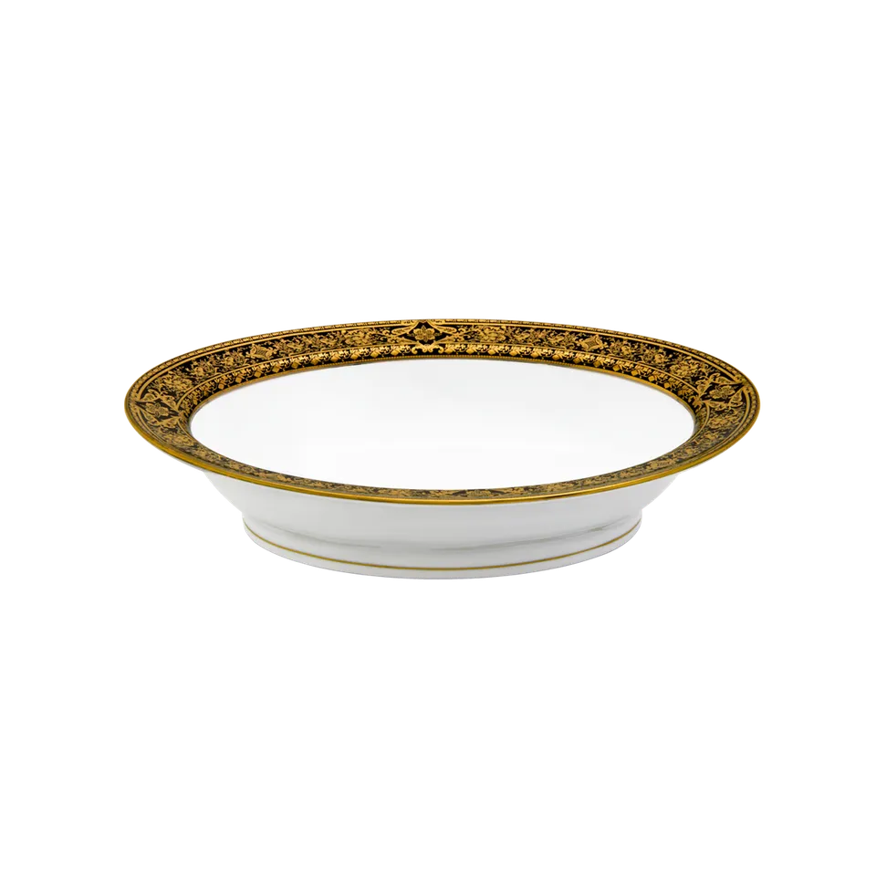 haviland-matignon-compotier-noir-or-porcelaine image 1
