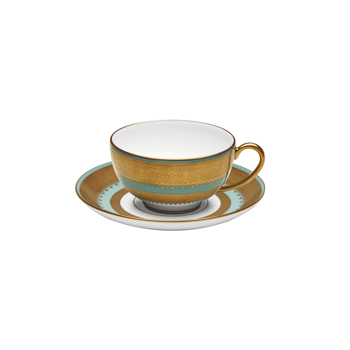 haviland-bassora-tasse-d-jeuner-soucoupe-porcelaine image 1