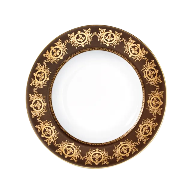 haviland-ritz-imp-rial-assiette-creuse-bronze-porcelaine image 1