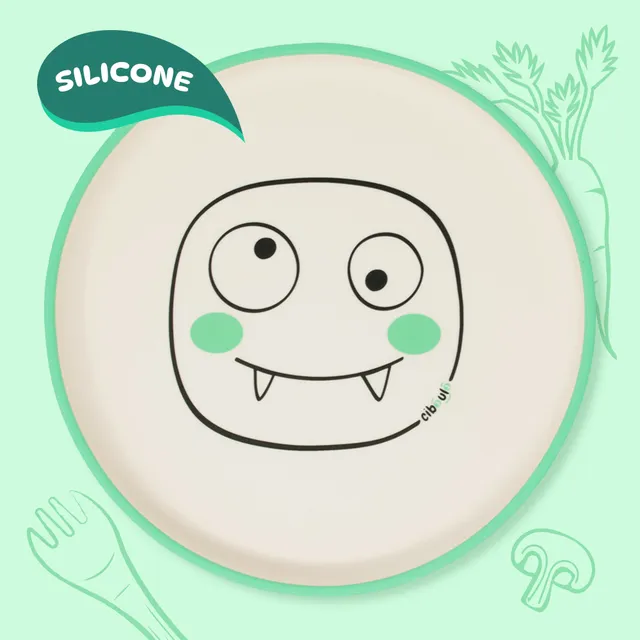 ciboulo-monstre-assiette-silicone-b-b-20-cm-sans-bpa image 1