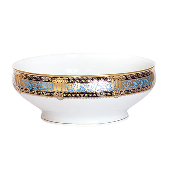 haviland-salon-murat-saladier-bleu-ciel-or-porcelaine image 1