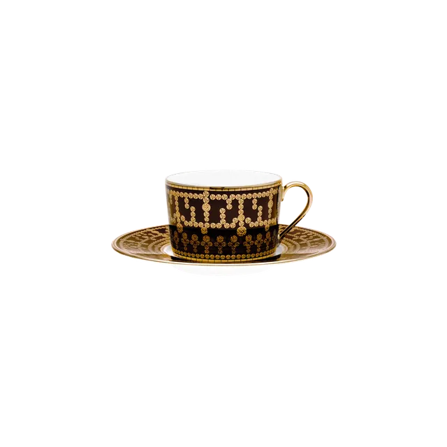 haviland-tiara-tasse-et-soucoupe-th-porcelaine-noir-or image 1