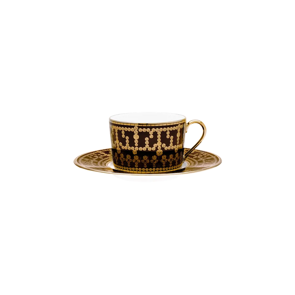 haviland-tiara-tasse-et-soucoupe-th-porcelaine-noir-or image 1