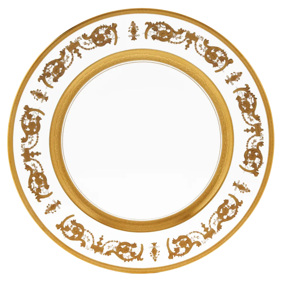 haviland-imp-rator-assiette-pr-sentation-blanc-or image 1