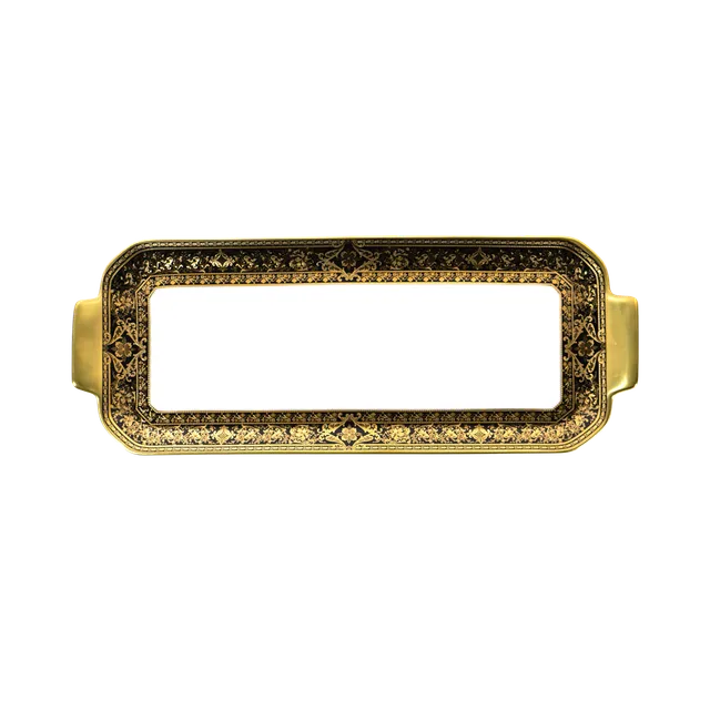 haviland-matignon-plat-cake-noir-or-porcelaine-limoges image 1