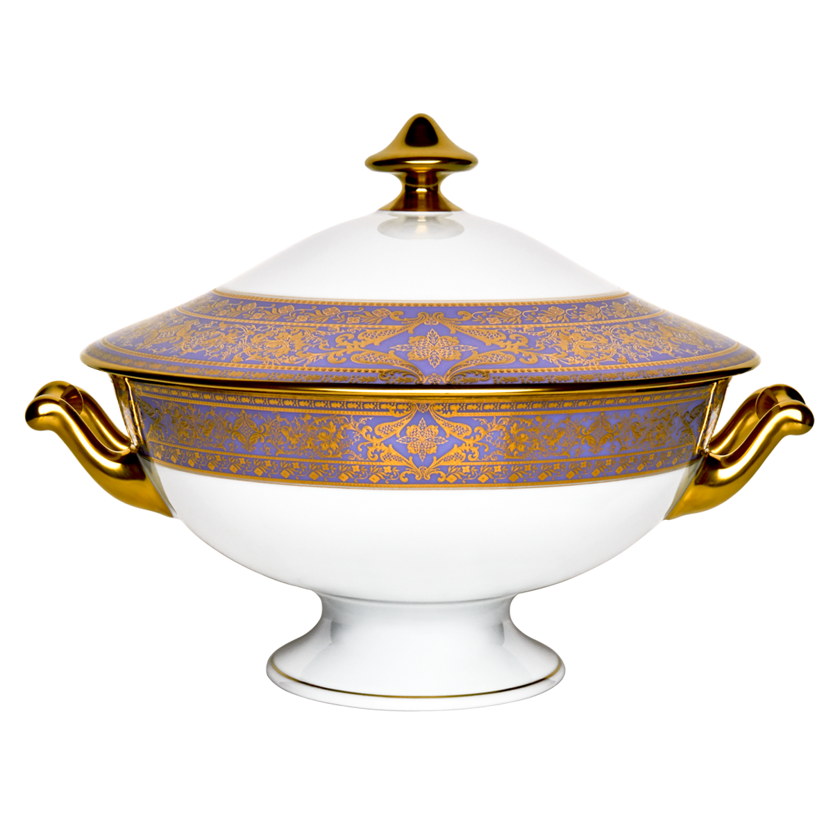 haviland-matignon-soupi-re-porcelaine-lavande-or image 1