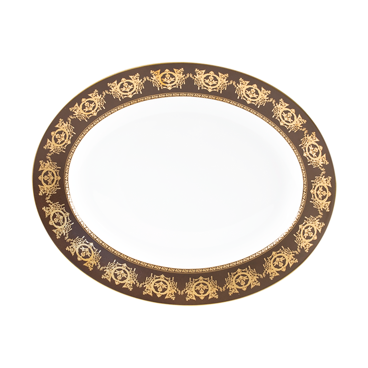 haviland-ritz-imp-rial-plat-ovale-porcelaine-bronze-ritz-paris image 1