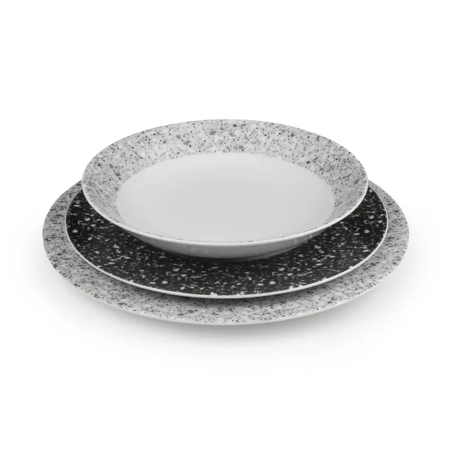 m-dard-de-noblat-cosmo-service-18-assiettes-porcelaine-gris image 1