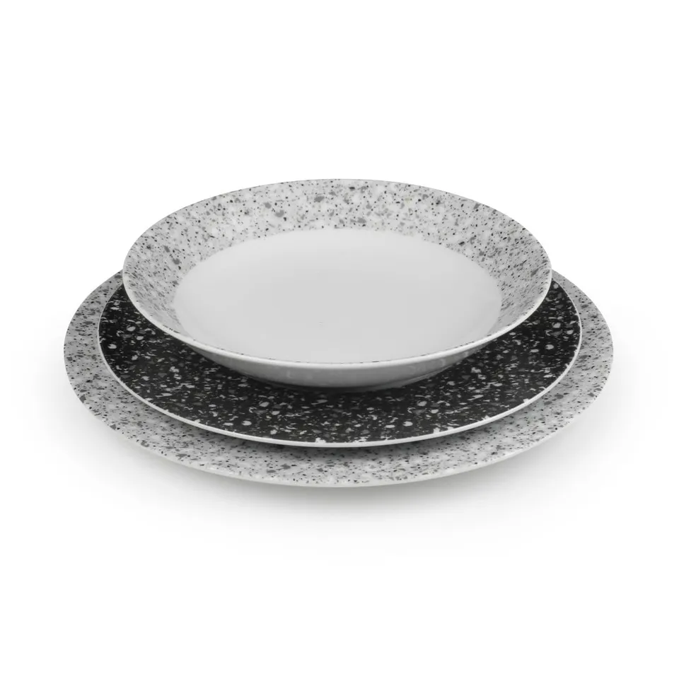 m-dard-de-noblat-cosmo-service-18-assiettes-porcelaine-gris image 1