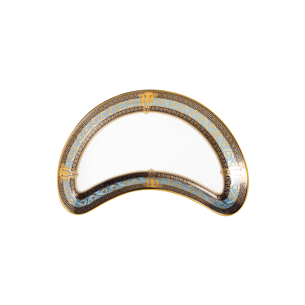 haviland-salon-murat-assiette-salade-demi-lune-bleu-ciel-or image 1