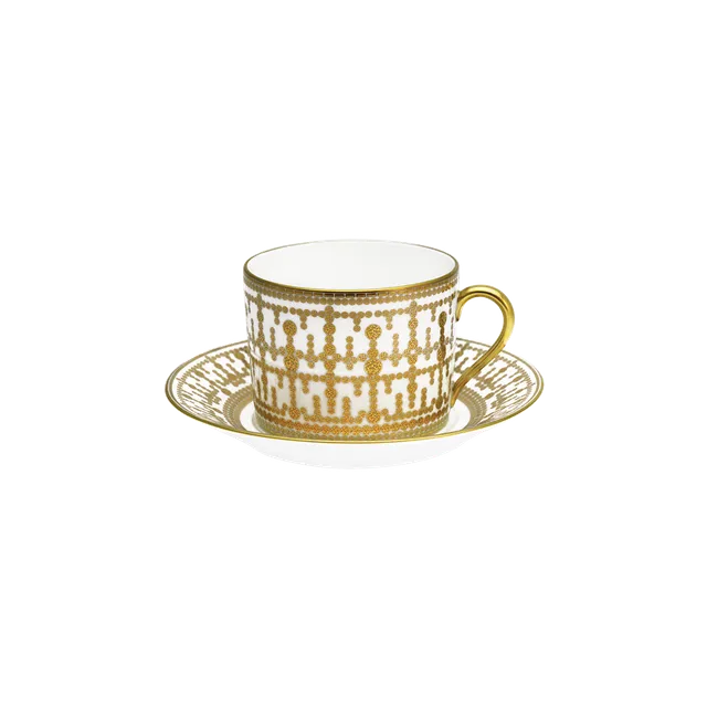 haviland-tiara-tasse-d-jeuner-et-soucoupe-blanc-or-porcelaine image 1