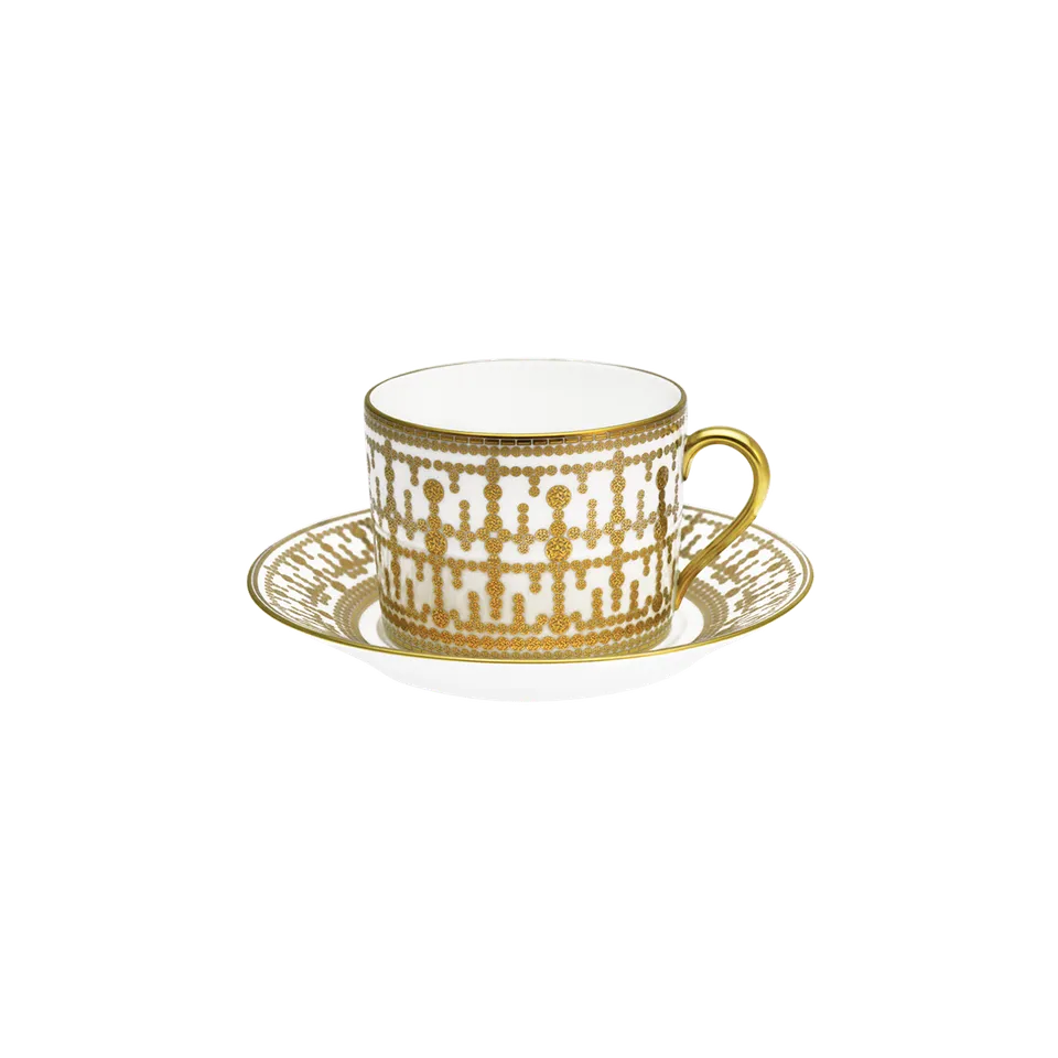 haviland-tiara-tasse-d-jeuner-et-soucoupe-blanc-or-porcelaine image 1