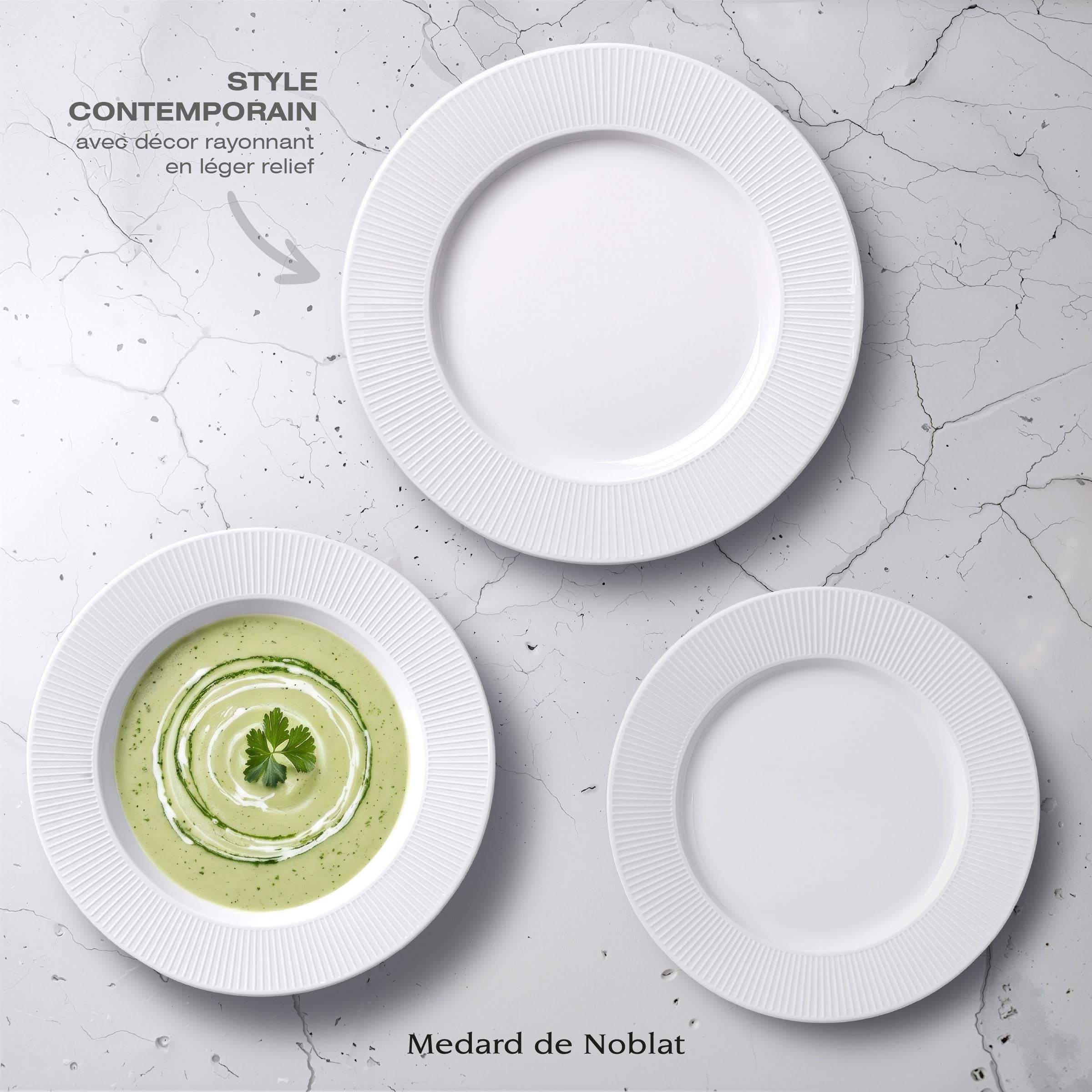 m-dard-de-noblat-linus-service-18-assiettes-gr-s-blanc-relief image 4