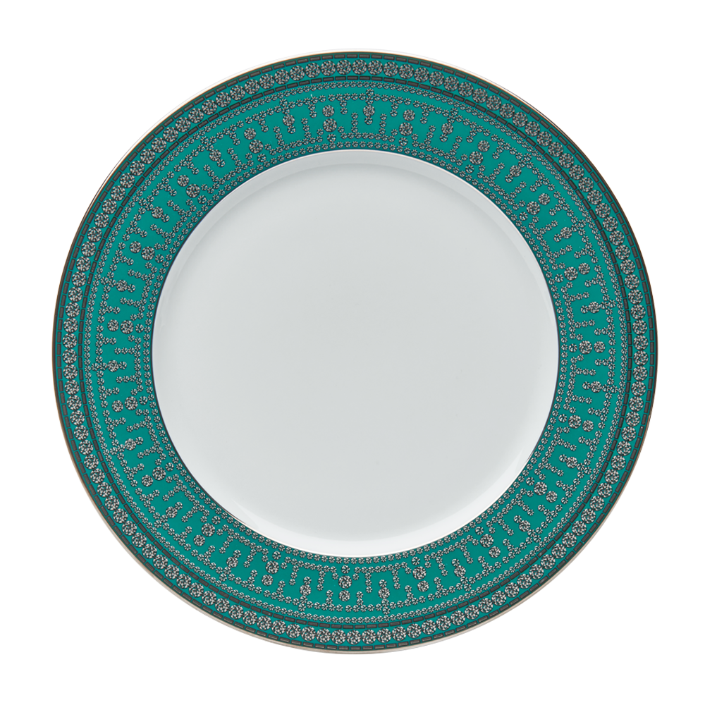 haviland-tiara-assiette-d-ner-bleu-paon-platine-porcelaine image 1