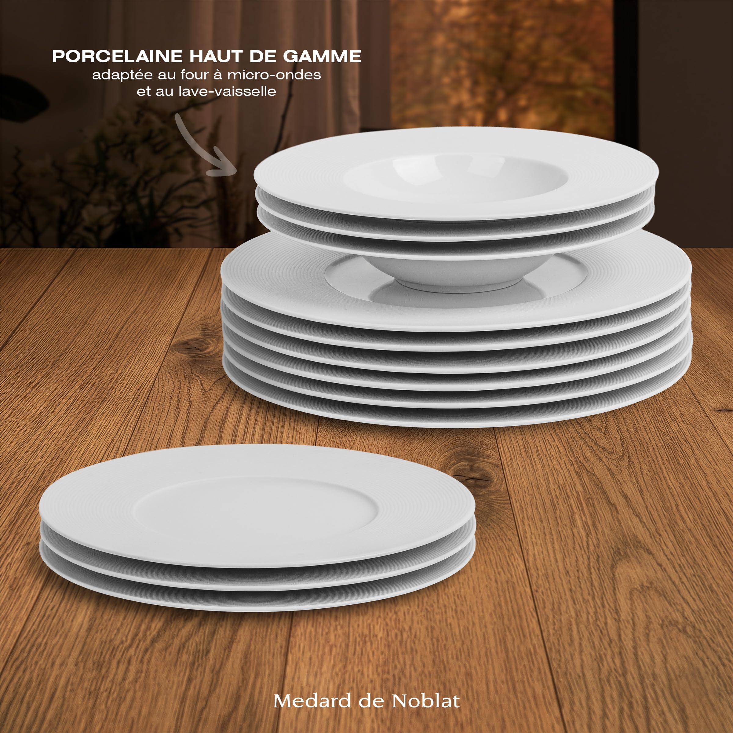 m-dard-de-noblat-batik-service-18-assiettes-porcelaine-blanc image 5