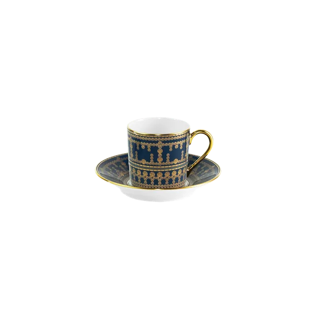 haviland-tiara-tasse-et-soucoupe-caf-porcelaine-bleu-de-prusse-or image 1