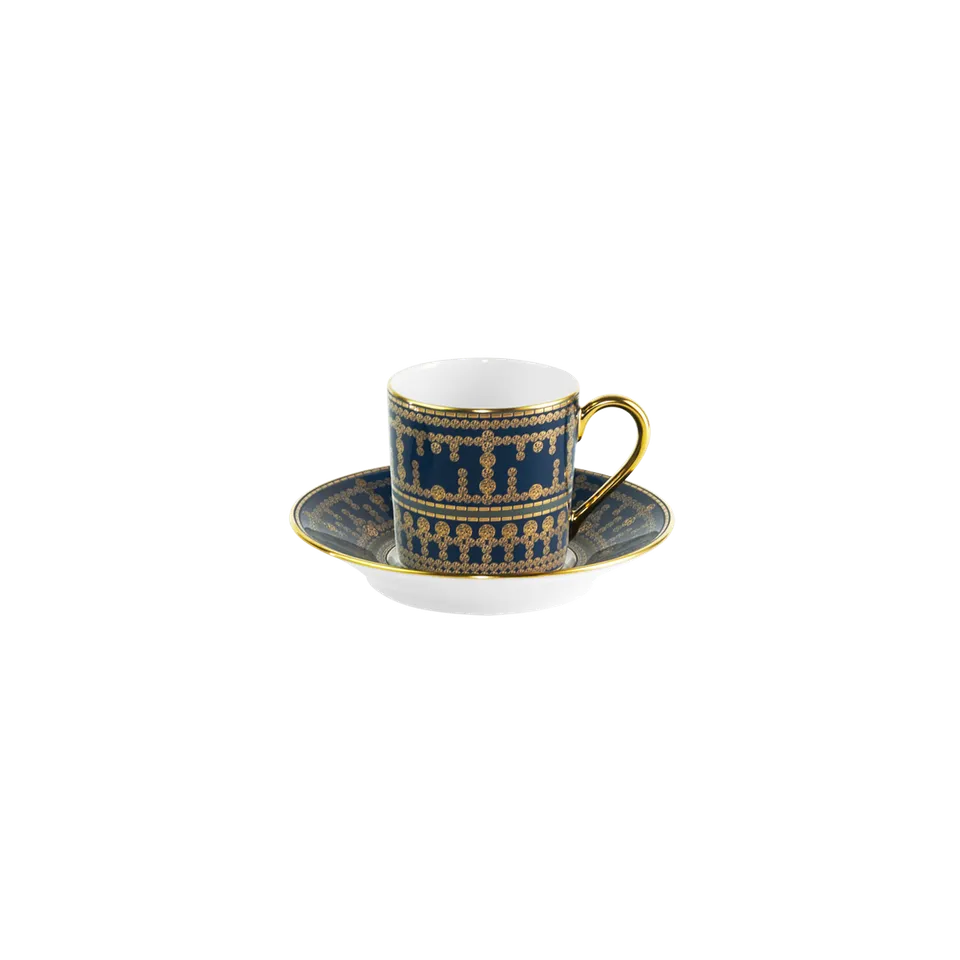 haviland-tiara-tasse-et-soucoupe-caf-porcelaine-bleu-de-prusse-or image 1