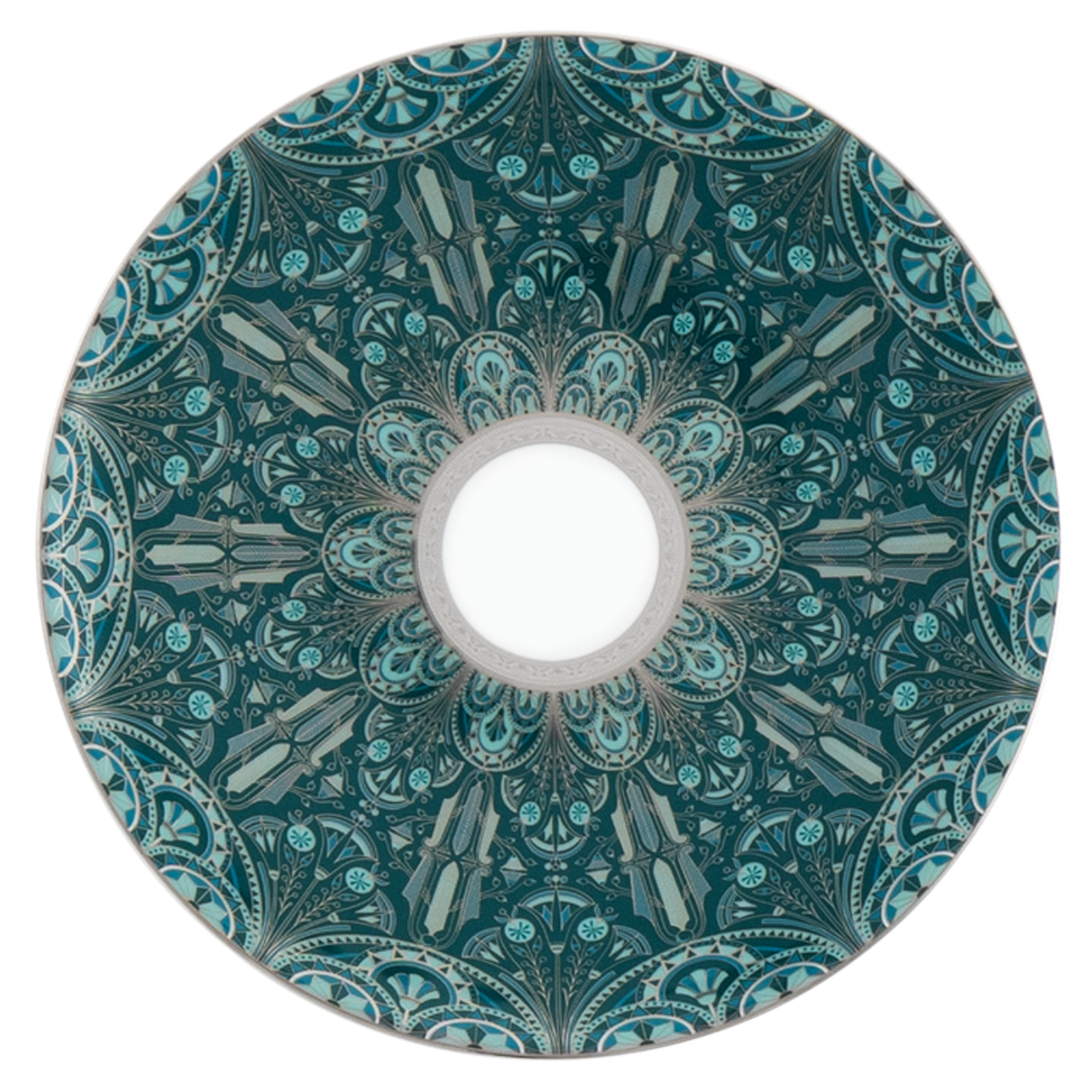 haviland-r-ves-du-nil-assiette-de-pr-sentation-vert-platine-porcelaine image 1